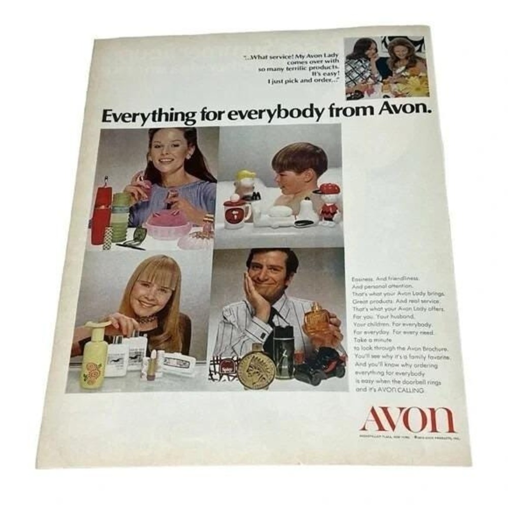 1970 Avon Everything For Everybody Original Vintage‎ Print Ad